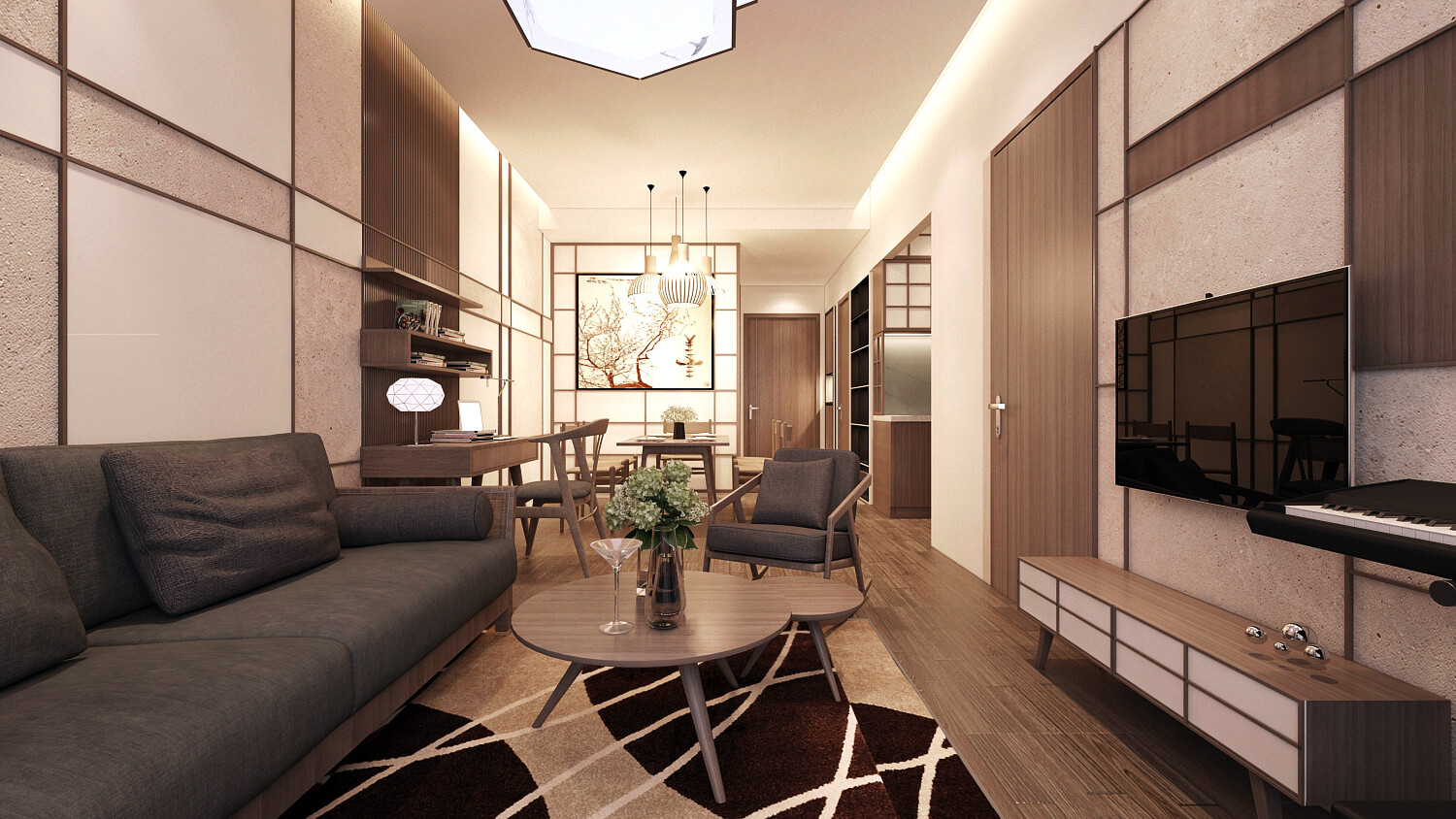 Thiết kế căn hộ flora novia 75m2                                                                    